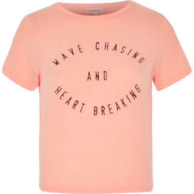 Pink print t-shirt